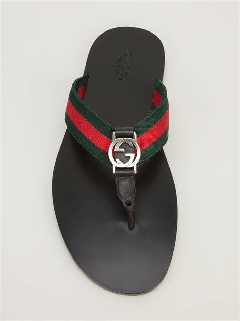 men wearing gucci flipflops